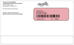 Sacramento County Vote by Mail Ballot